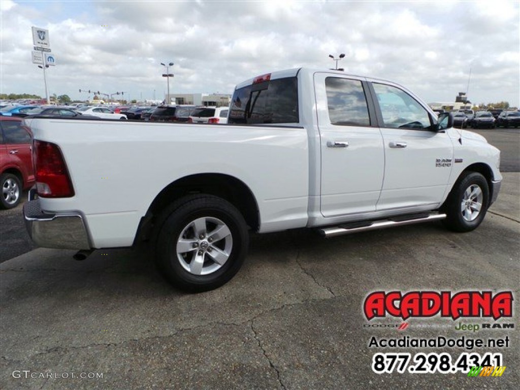 2014 1500 SLT Quad Cab - Bright White / Black/Diesel Gray photo #8