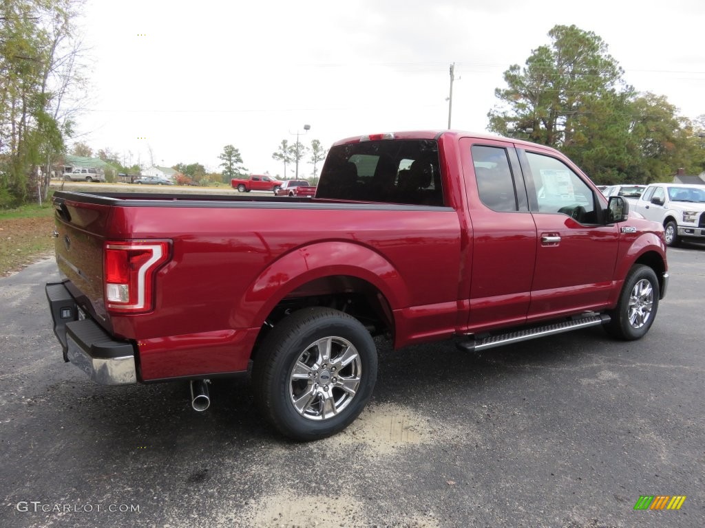 2015 F150 XLT SuperCab - Ruby Red Metallic / Medium Earth Gray photo #3