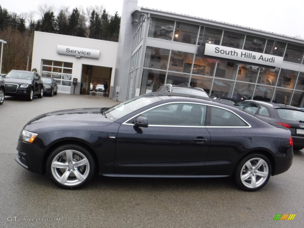 2016 A5 Premium quattro Coupe - Moonlight Blue Metallic / Black photo #2