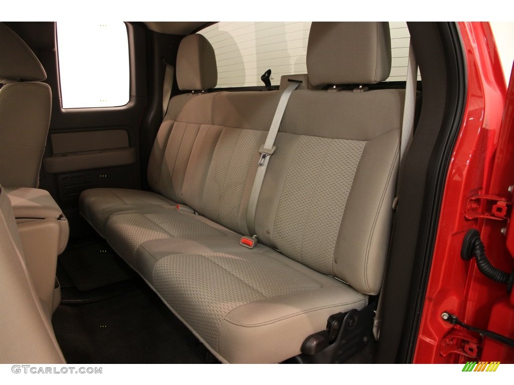 2010 F150 XLT SuperCab 4x4 - Vermillion Red / Medium Stone photo #10