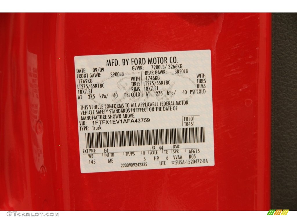 2010 F150 XLT SuperCab 4x4 - Vermillion Red / Medium Stone photo #13