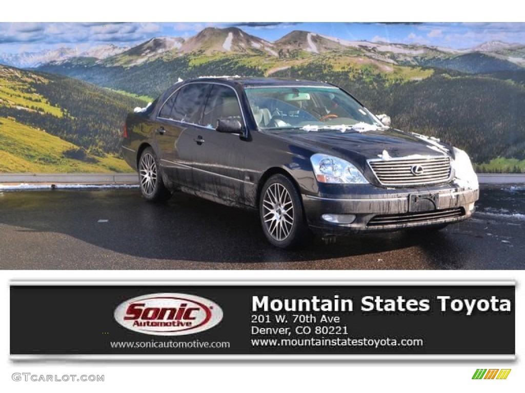 2002 LS 430 - Black Onyx / Ecru Beige photo #1