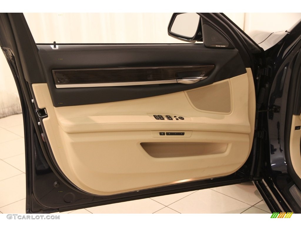 2014 BMW 7 Series 750i xDrive Sedan Veneto Beige Door Panel Photo #109065287