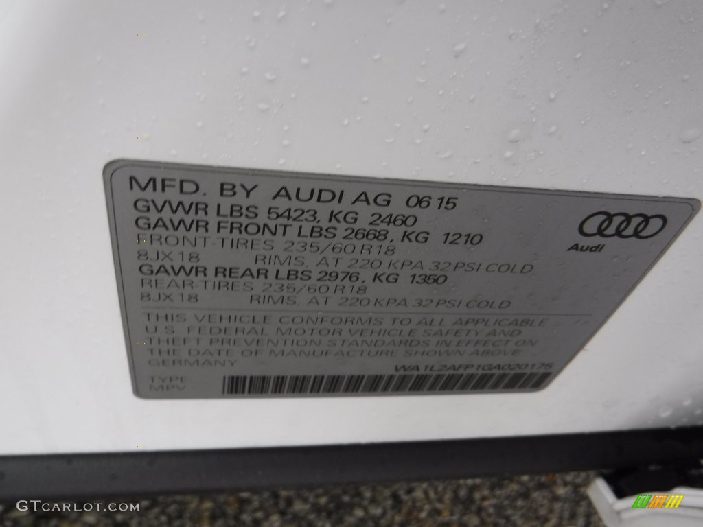 2016 Q5 2.0 TFSI Premium quattro - Ibis White / Pistachio Beige photo #40