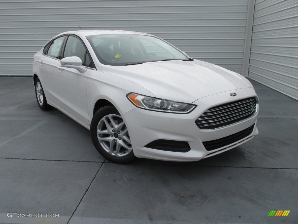 White Platinum Tri-Coat Metallic Ford Fusion