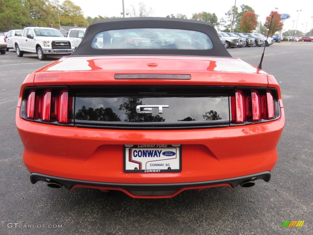 2016 Mustang GT Premium Convertible - Competition Orange / Ebony photo #4