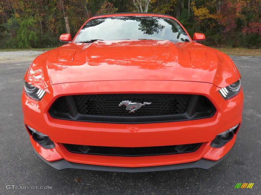2016 Mustang GT Premium Convertible - Competition Orange / Ebony photo #8