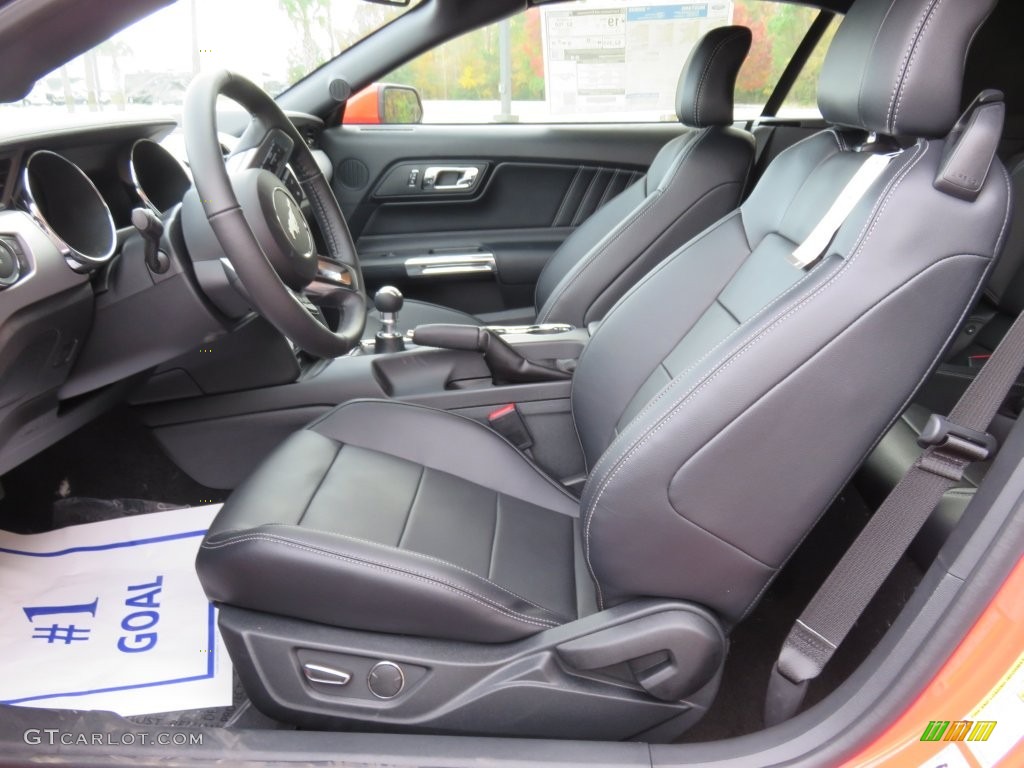 Ebony Interior 2016 Ford Mustang GT Premium Convertible Photo #109071599