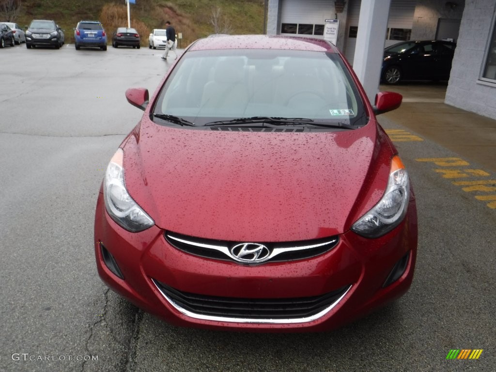 2013 Elantra GLS - Sparkling Ruby / Beige photo #4