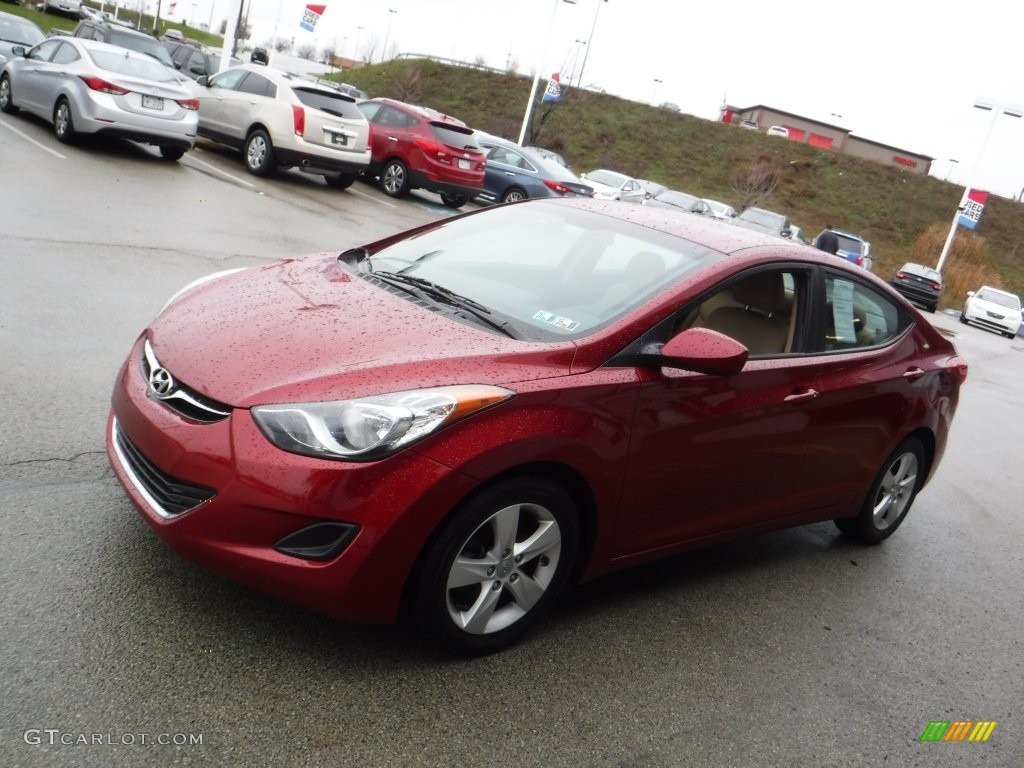 2013 Elantra GLS - Sparkling Ruby / Beige photo #5