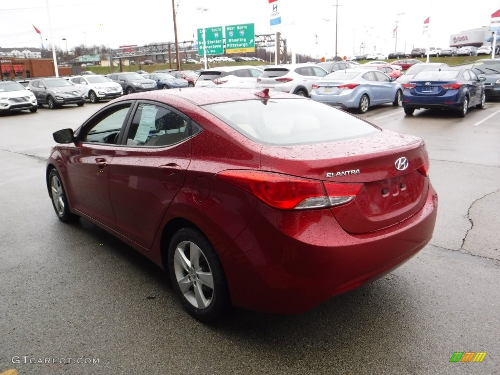 2013 Elantra GLS - Sparkling Ruby / Beige photo #7
