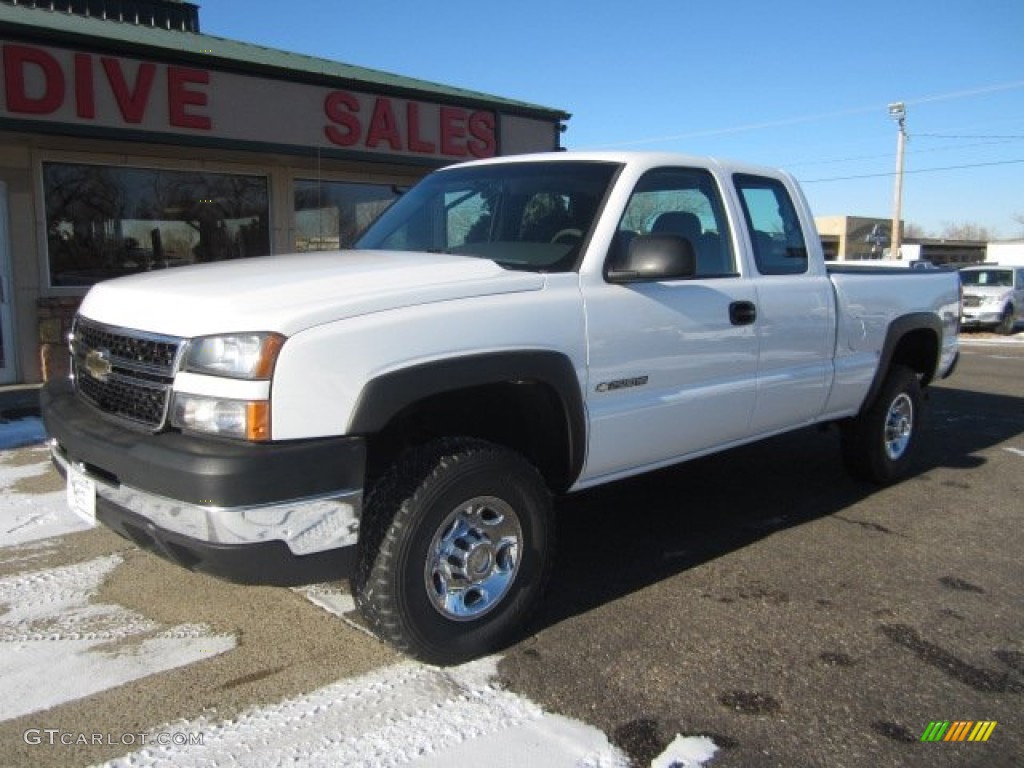 2007 Silverado 2500HD Classic LS Extended Cab 4x4 - Summit White / Dark Charcoal photo #1