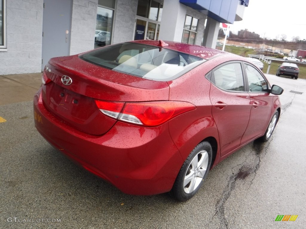 2013 Elantra GLS - Sparkling Ruby / Beige photo #9