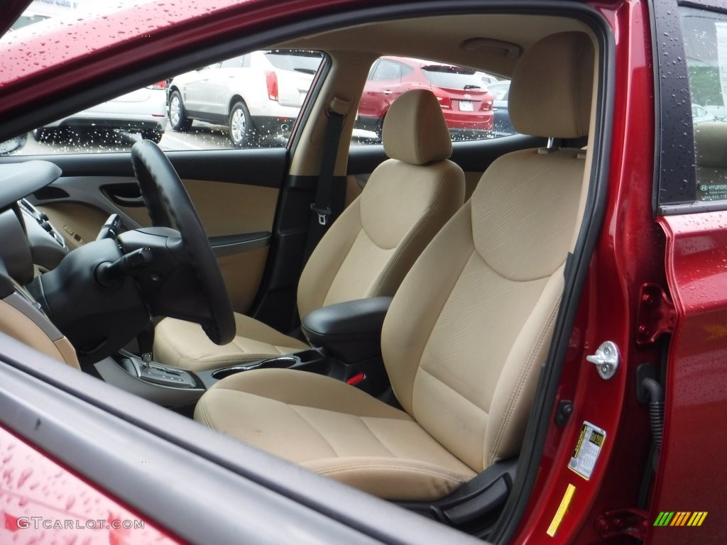 2013 Elantra GLS - Sparkling Ruby / Beige photo #10