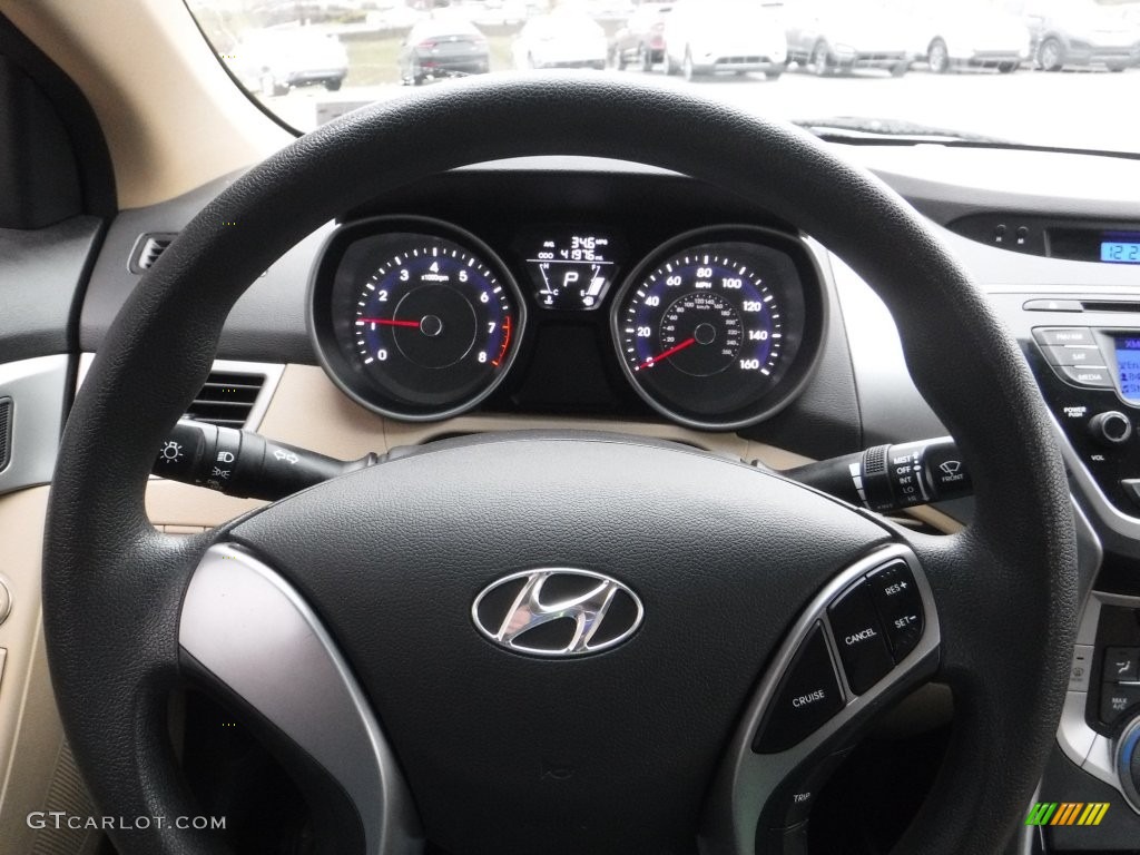 2013 Elantra GLS - Sparkling Ruby / Beige photo #16