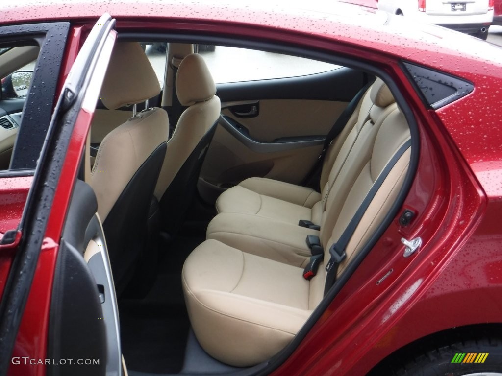 2013 Elantra GLS - Sparkling Ruby / Beige photo #17
