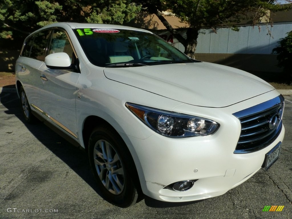 2015 QX60 3.5 AWD - Majestic White / Wheat photo #1