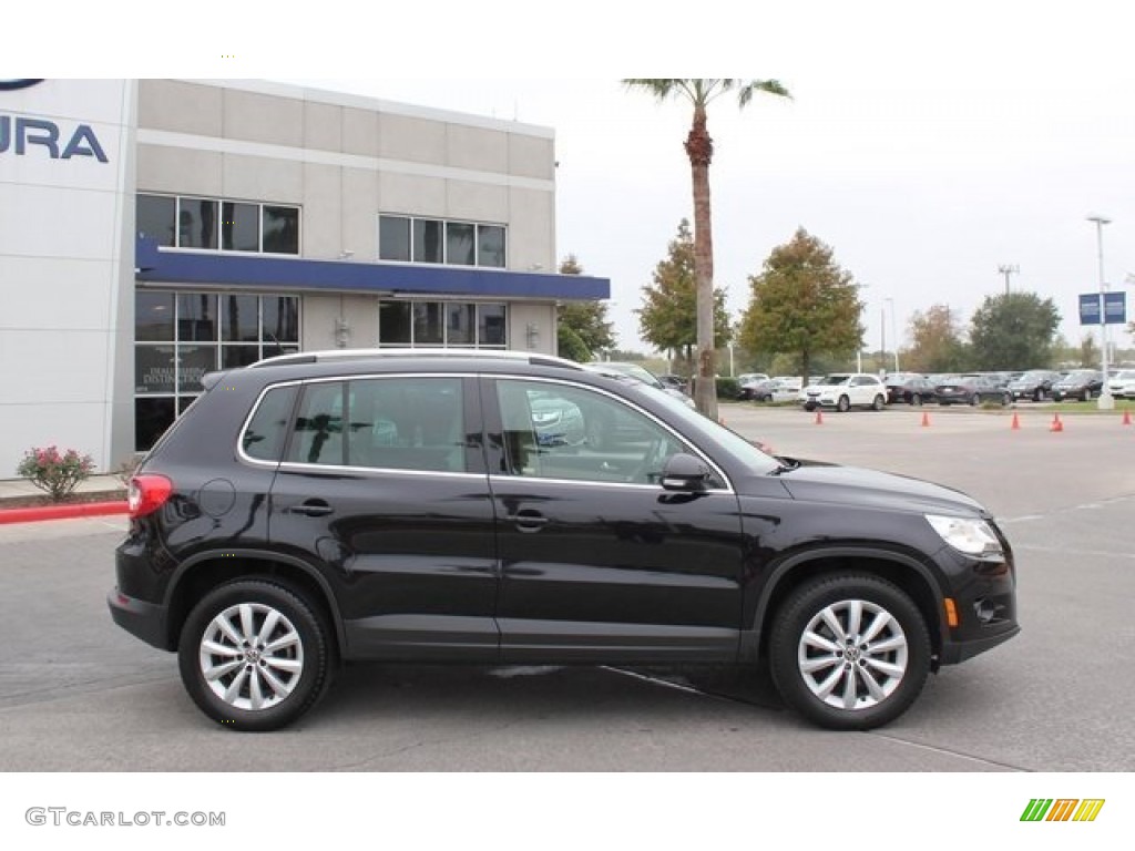 2011 Tiguan S - Deep Black Metallic / Sandstone photo #8