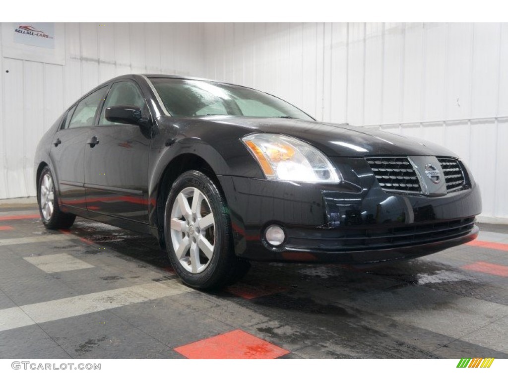 2006 Maxima 3.5 SL - Onyx Black / Black photo #5