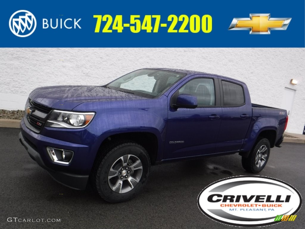 2016 Colorado Z71 Crew Cab 4x4 - Laser Blue / Jet Black photo #1