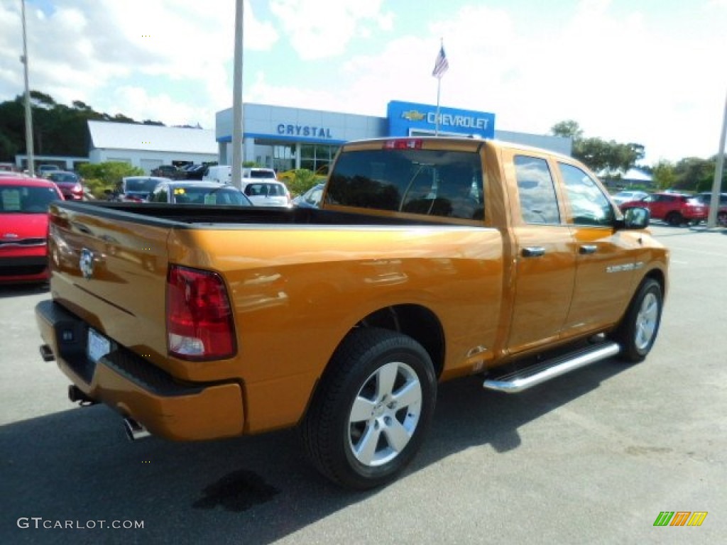 2012 Ram 1500 ST Quad Cab - Tequila Sunrise Pearl / Dark Slate Gray/Medium Graystone photo #8