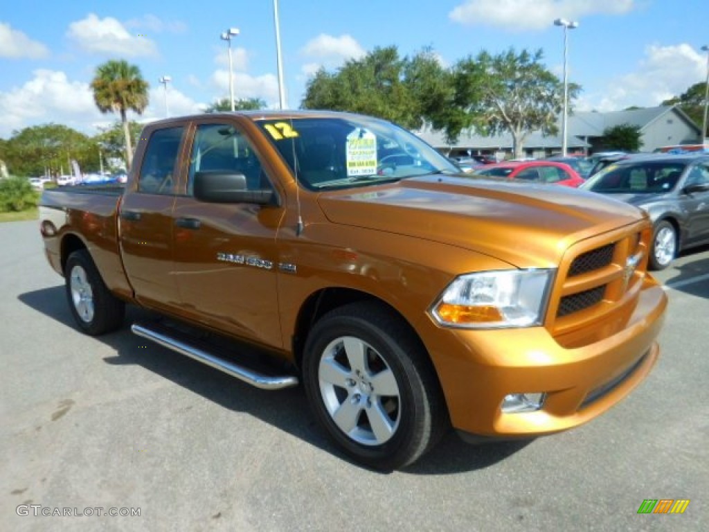 2012 Ram 1500 ST Quad Cab - Tequila Sunrise Pearl / Dark Slate Gray/Medium Graystone photo #10