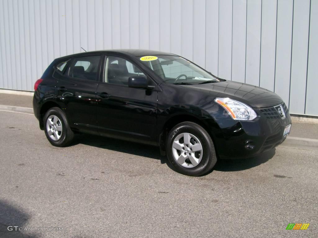 2008 Rogue S AWD - Wicked Black / Black photo #1