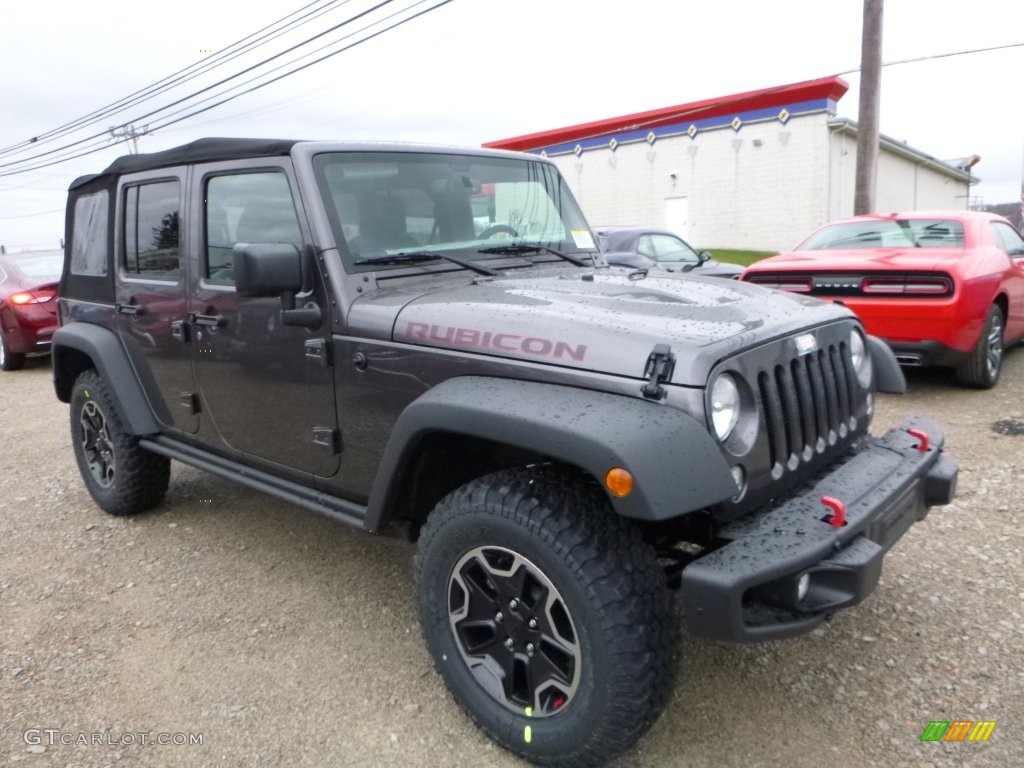 2016 Wrangler Unlimited Rubicon Hard Rock 4x4 - Granite Crystal Metallic / Black photo #13