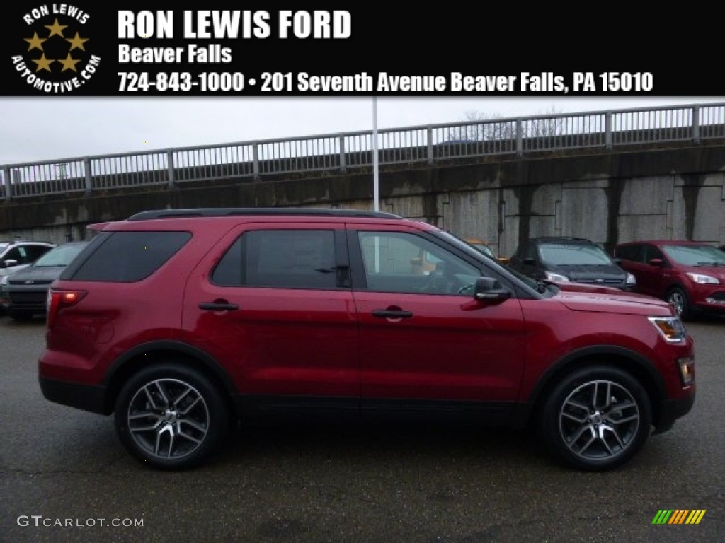 Ruby Red Metallic Tri-Coat Ford Explorer