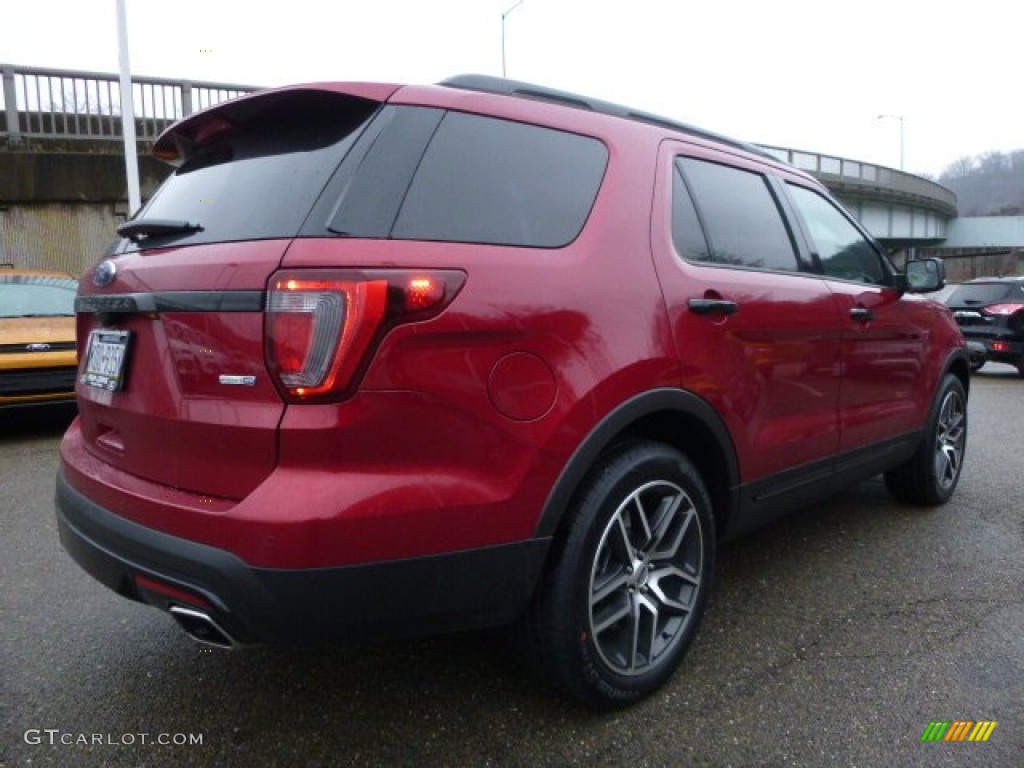 2016 Explorer Sport 4WD - Ruby Red Metallic Tri-Coat / Ebony Black photo #2