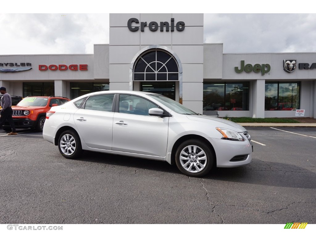 2014 Sentra SV - Brilliant Silver / Charcoal photo #1