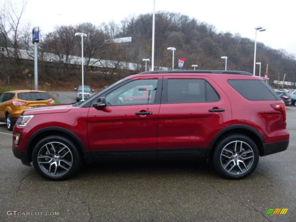 2016 Explorer Sport 4WD - Ruby Red Metallic Tri-Coat / Ebony Black photo #5