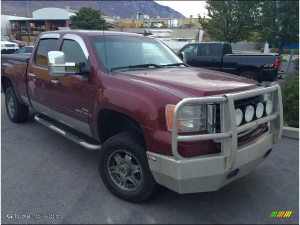 2008 Sierra 2500HD SLT Crew Cab 4x4 - Sonoma Red Metallic / Dark Titanium/Light Titanium photo #1