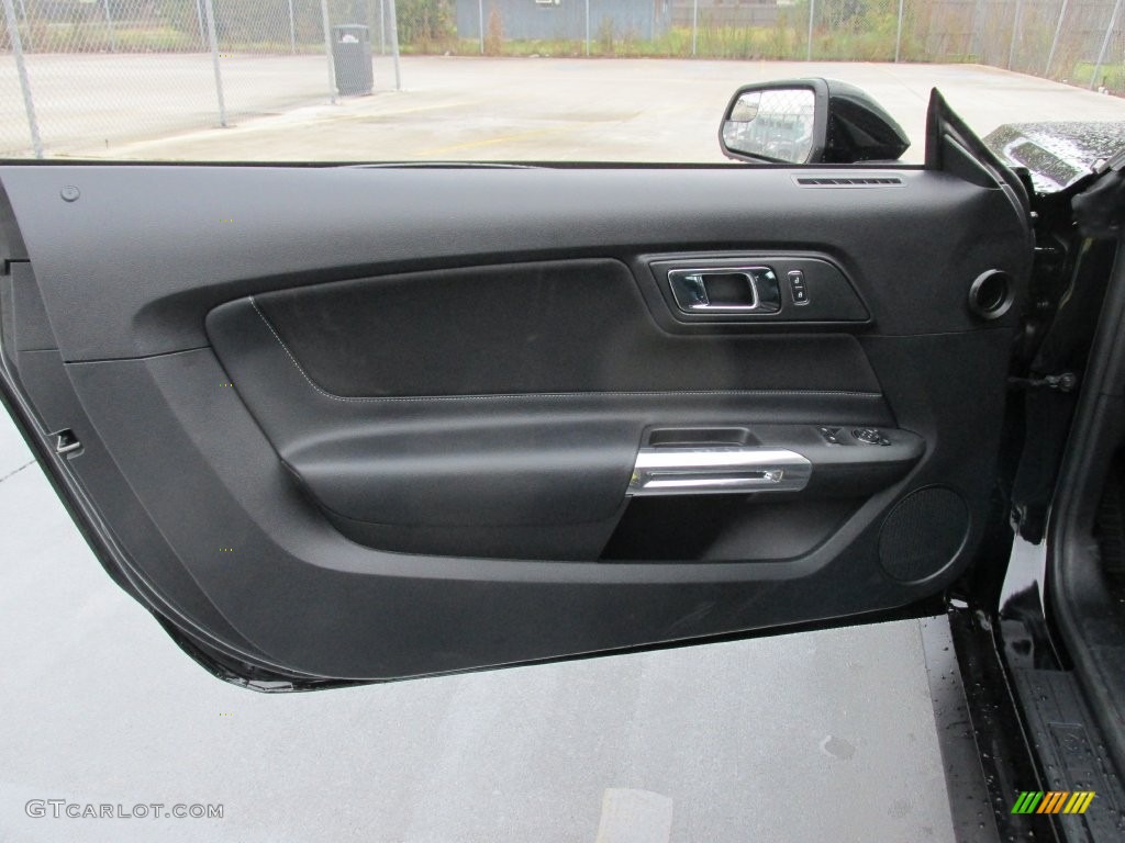 2016 Ford Mustang EcoBoost Coupe Ebony Door Panel Photo #109090273