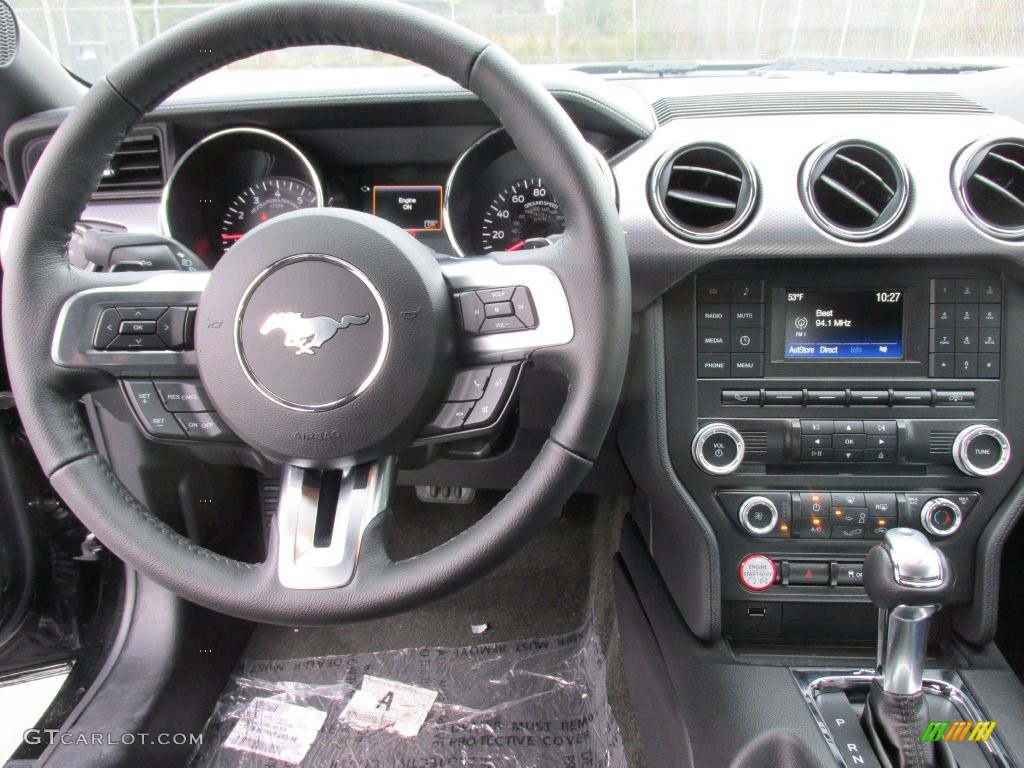 2016 Ford Mustang EcoBoost Coupe Ebony Dashboard Photo #109090423