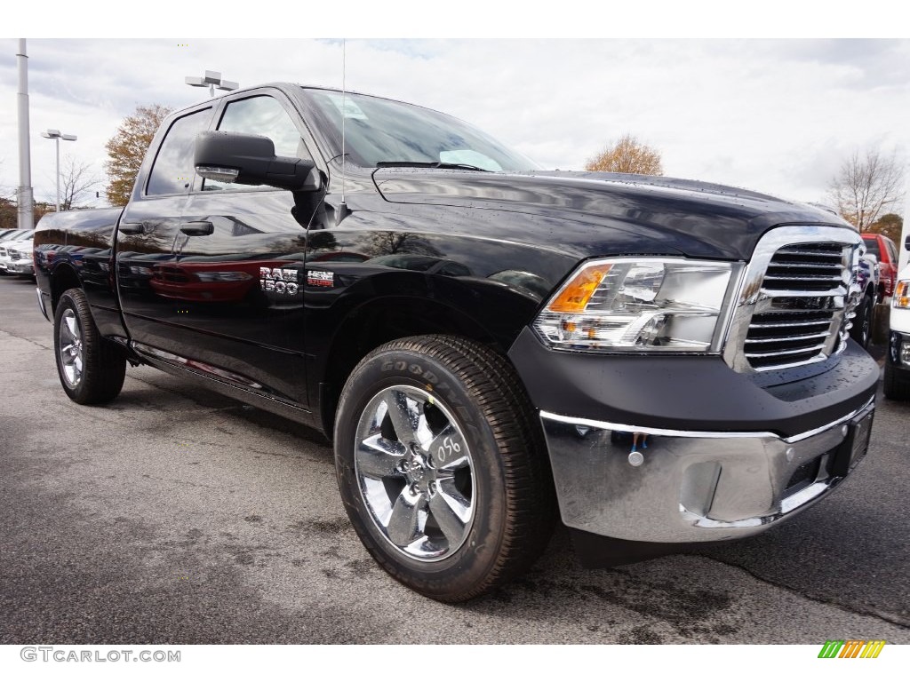 Brilliant Black Crystal Pearl 2016 Ram 1500 Big Horn Quad Cab Exterior Photo #109090882