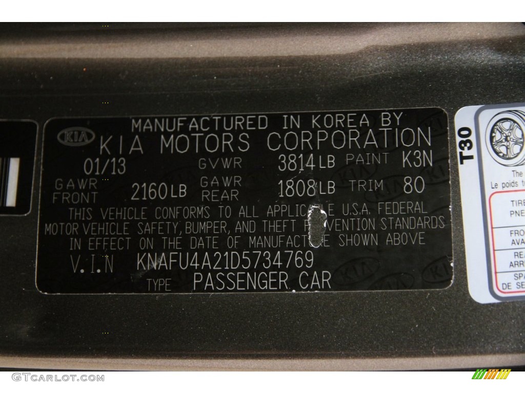 2013 Forte EX - Metallic Bronze / Stone photo #21