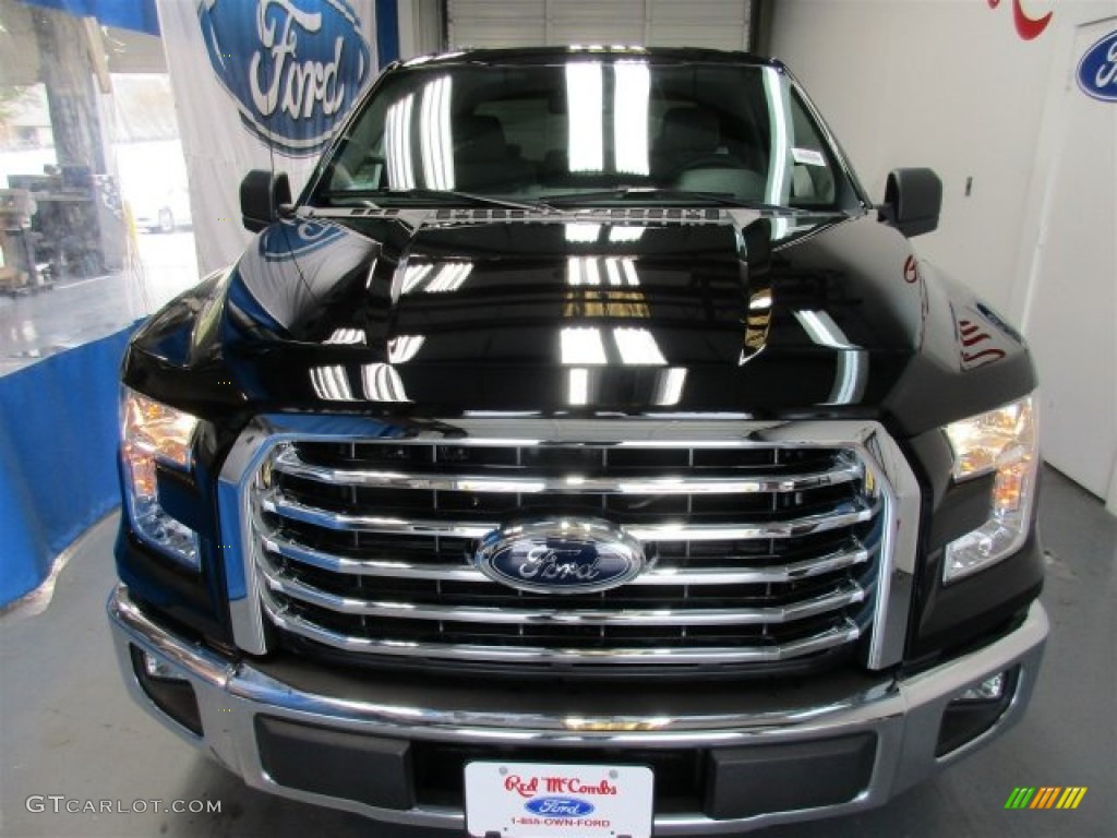 2016 F150 XLT SuperCrew - Shadow Black / Medium Earth Gray photo #2