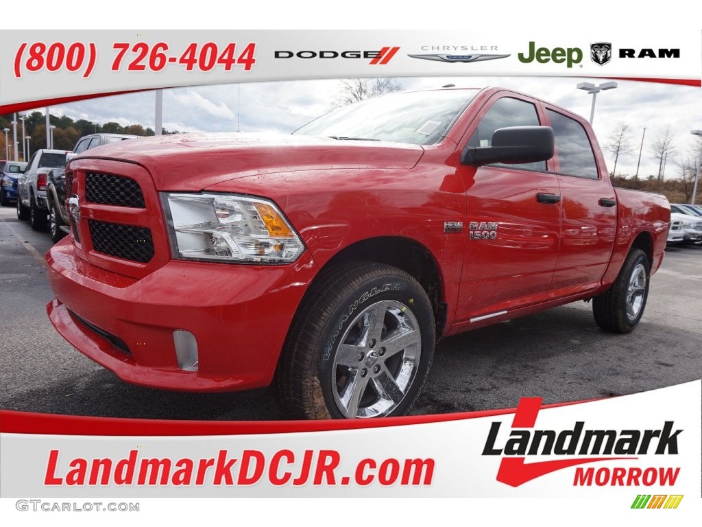 2016 1500 Express Crew Cab - Flame Red / Black/Diesel Gray photo #1