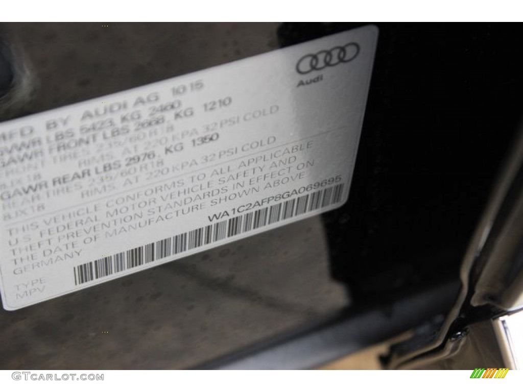 2016 Q5 2.0 TFSI Premium quattro - Brilliant Black / Black photo #35
