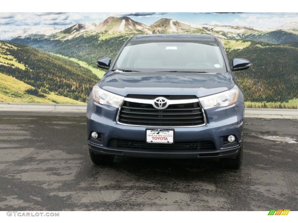 2016 Highlander LE Plus AWD - Shoreline Blue Pearl / Ash photo #2