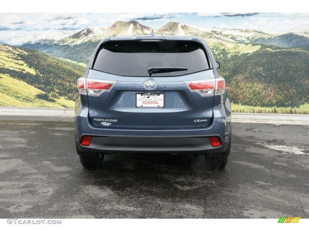 2016 Highlander LE Plus AWD - Shoreline Blue Pearl / Ash photo #4