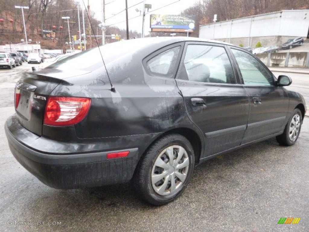 2005 Elantra GLS Hatchback - Black Obsidian / Gray photo #2