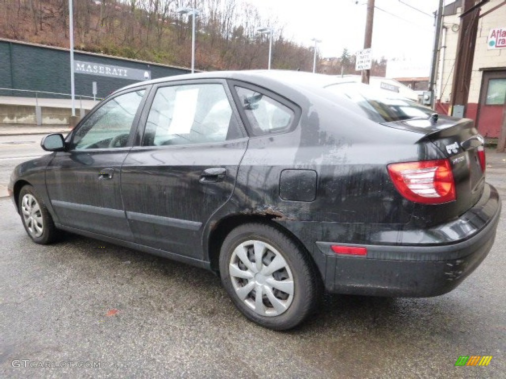 2005 Elantra GLS Hatchback - Black Obsidian / Gray photo #3
