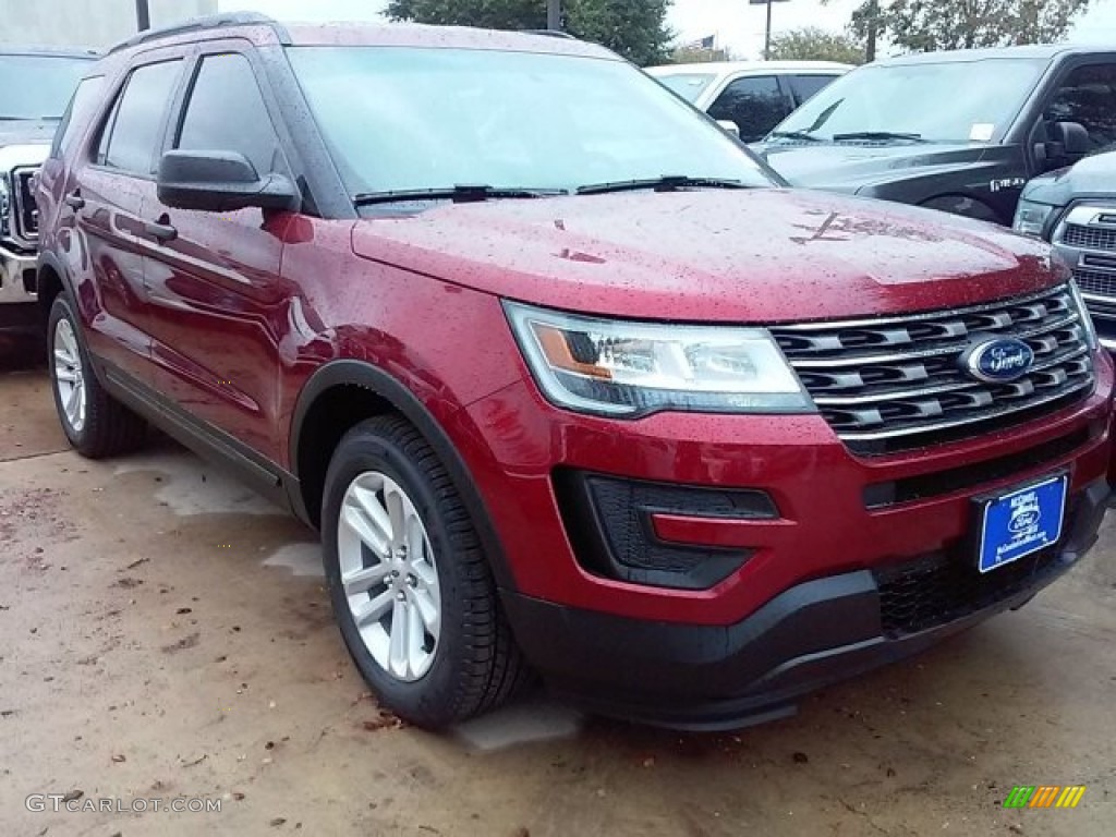 2016 Explorer FWD - Ruby Red Metallic Tri-Coat / Medium Light Camel photo #1