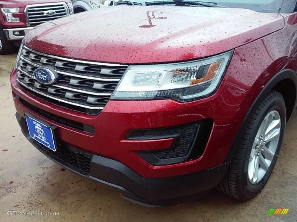 2016 Explorer FWD - Ruby Red Metallic Tri-Coat / Medium Light Camel photo #7