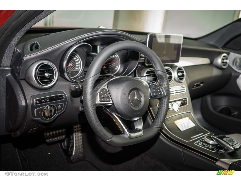 2016 Mercedes-Benz C 450 AMG Sedan designo Porcelain White/Black Two-Tone Dashboard Photo #109103944