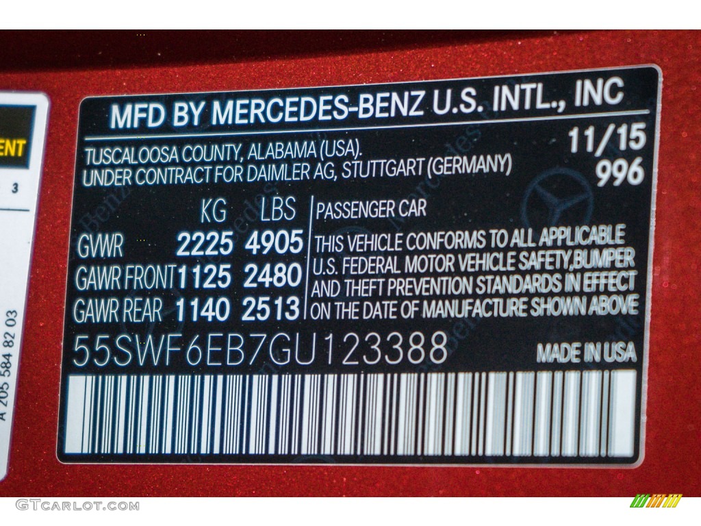 2016 Mercedes-Benz C 450 AMG Sedan Parts Photos