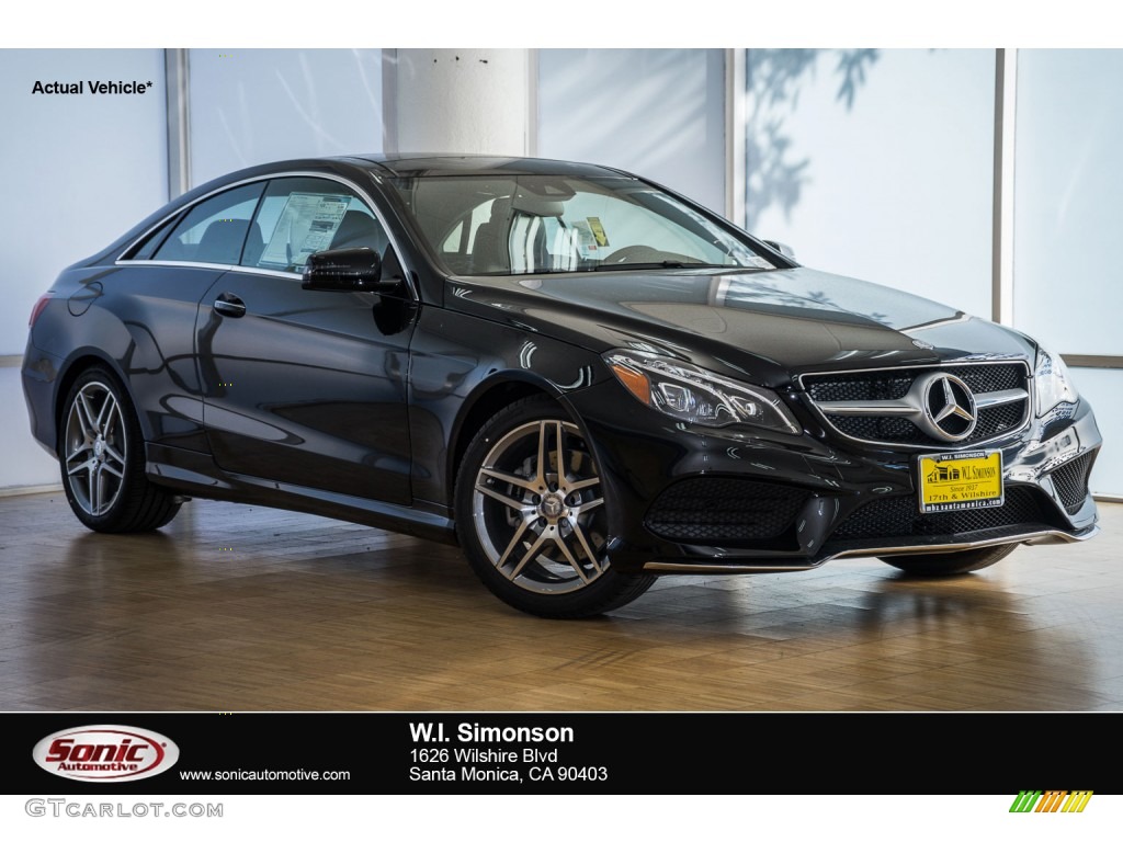 2016 E 400 Coupe - Black / Espresso Brown/Black photo #1