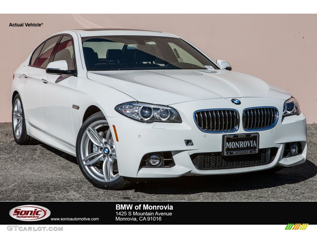 2016 5 Series 535i Sedan - Alpine White / Black photo #1